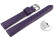 Schnellwechsel Uhrenarmband Leder Business lila 20mm Gold