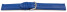 Schnellwechsel Uhrenarmband blau glattes Leder leicht gepolstert 16mm Stahl