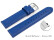 Schnellwechsel Uhrenarmband blau glattes Leder leicht gepolstert 20mm Stahl