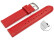 Schnellwechsel Uhrenarmband rot glattes Leder leicht gepolstert 18mm Gold