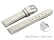 Schnellwechsel Uhrenarmband - echt Leder - Kroko Prägung - weiß - 14mm Stahl