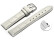 Schnellwechsel Uhrenarmband - echt Leder - Kroko Prägung - weiß - 22mm Stahl