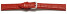 Schnellwechsel Uhrenarmband - echt Leder - Kroko Prägung - rot - 16mm Gold