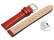 Schnellwechsel Uhrenarmband - echt Leder - Kroko Prägung - rot - 16mm Gold