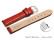 Schnellwechsel Uhrenarmband - echt Leder - Kroko Prägung - rot - 22mm Stahl