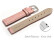 Schnellwechsel Uhrenarmband - echt Leder - Kroko Prägung - rosa - 18mm Stahl
