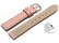 Schnellwechsel Uhrenarmband - echt Leder - Kroko Prägung - rosa - 22mm Gold