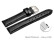 Schnellwechsel Uhrenarmband - echt Leder - Kroko Prägung - schwarz - 14mm Stahl