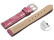 Schnellwechsel Uhrenarmband - echt Leder - Kroko Prägung - himbeerfarben - 22mm Stahl