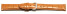 Schnellwechsel Uhrenarmband - echt Leder - Kroko Prägung - orange - 20mm Stahl