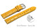 Schnellwechsel Uhrenarmband - echt Leder - Kroko Prägung - gelb - 22mm Stahl