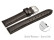 Schnellwechsel Uhrenarmband - echt Leder - Kroko Prägung - dunkelgrau - 18mm Stahl