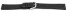 Schnellwechsel Uhrenarmband Hirschleder - genarbt - schwarz - 12mm Stahl