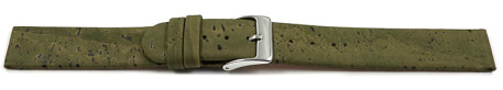 Veganes Uhrenarmband aus Kork Avocado 18mm Stahl