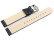 Veganes Uhrenarmband aus Apfelfaser dunkelblau 12mm Gold