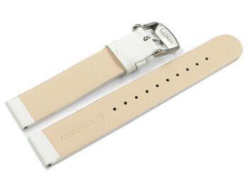 Veganes Uhrenarmband aus Apfelfaser weiß 18mm Stahl