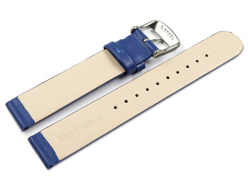 Veganes Uhrenarmband aus Apfelfaser blau 20mm Stahl