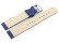 Veganes Uhrenarmband aus Apfelfaser blau 20mm Stahl