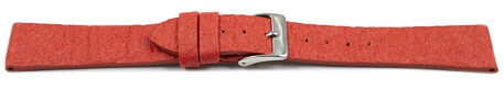 Veganes Uhrenarmband aus Ananas rot 22mm Stahl