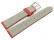 Veganes Uhrenarmband aus Ananas rot 22mm Stahl