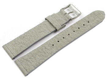 Veganes Uhrenarmband aus Ananas grau 16mm Stahl