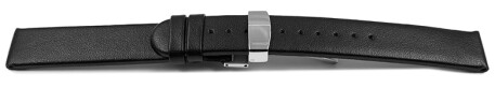 Veganes Uhrenarmband Kippfaltschließe aus Apfelfaser schwarz 12mm 14mm 16mm 18mm 20mm 22mm