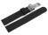 Veganes Uhrenarmband Kippfaltschließe aus Kork schwarz 20mm Gold