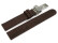 Veganes Uhrenarmband Kippfaltschließe aus Kork dunkelbraun 18mm Gold