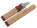Veganes Uhrenarmband Kippfaltschließe aus Kork bordeaux 14mm Stahl