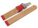 Veganes Uhrenarmband Kippfaltschließe aus Kork rot 22mm Stahl