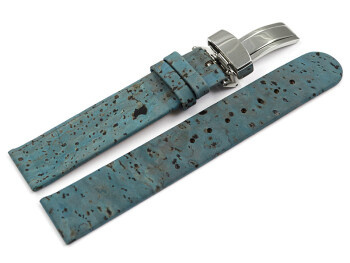 Veganes Uhrenarmband Kippfaltschließe aus Kork Pavone 22mm Gold