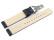 Veganes Uhrenarmband Kippfaltschließe Apfelfaser dunkelblau 14mm Stahl