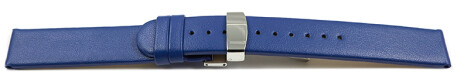 Veganes Uhrenarmband Kippfaltschließe Apfelfaser blau 12mm 14mm 16mm 18mm 20mm 22mm