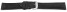 Uhrenarmband Leder pflanzlich gegerbt schwarz mit Schnellwechsel-Federsteg 18mm Schwarz