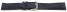 Uhrenarmband Leder pflanzlich gegerbt dunkelblau mit Schnellwechsel-Federsteg 18mm Schwarz