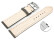 Uhrenarmband Leder pflanzlich gegerbt grau mit Schnellwechsel-Federsteg 20mm Schwarz