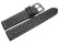 Uhrenarmband Leder Style schwarz 20mm Schwarz