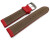 Uhrenband gepolstert Wasserfest HiTech Material rot 18mm Schwarz
