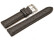 Uhrenarmband gepolstert HighTech Material Textiloptik hellgrau 18mm Schwarz