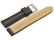 Uhrenarmband gepolstert HighTech Material Textiloptik dunkelgrau 22mm Schwarz