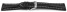 Uhrenarmband - Leder - stark gepolstert - glatt - schwarz - 22/18mm Schwarz