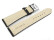 Uhrenarmband - Leder - stark gepolstert - glatt - schwarz - 22/18mm Schwarz