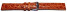 Uhrenarmband Leder gepolstert African hellbraun 24mm Schwarz
