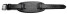 Uhrenarmband Leder mit Unterlage schwarz weiße Naht 18mm Schwarz