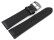 Uhrenarmband - Leder - Carbon Prägung - schwarz - rote Naht 22mm Schwarz