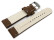 Uhrenarmband Wasserbüffel Leder braun 22mm Schwarz