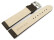 XL Uhrenband echtes Leder gepolstert genarbt dunkelbraun TiT 20mm Schwarz