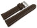 XL Uhrenarmband Leder Glatt dunkelbraun  28mm Schwarz