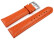 Uhrenarmband - echt Leder - glatt - orange 24mm Schwarz