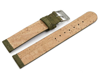Veganes Uhrenarmband aus Kork Avocado 18mm Schwarz